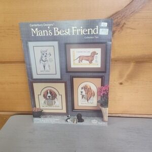 Man's Best Friend Cross-Stitch Pattern Book Beagle Boxer Schnauzer Doxie Vintage